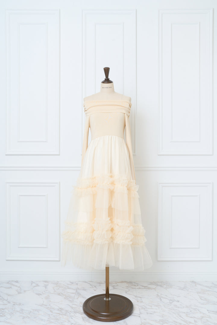 Off Shoulder Tulle Dress - MISTREASS