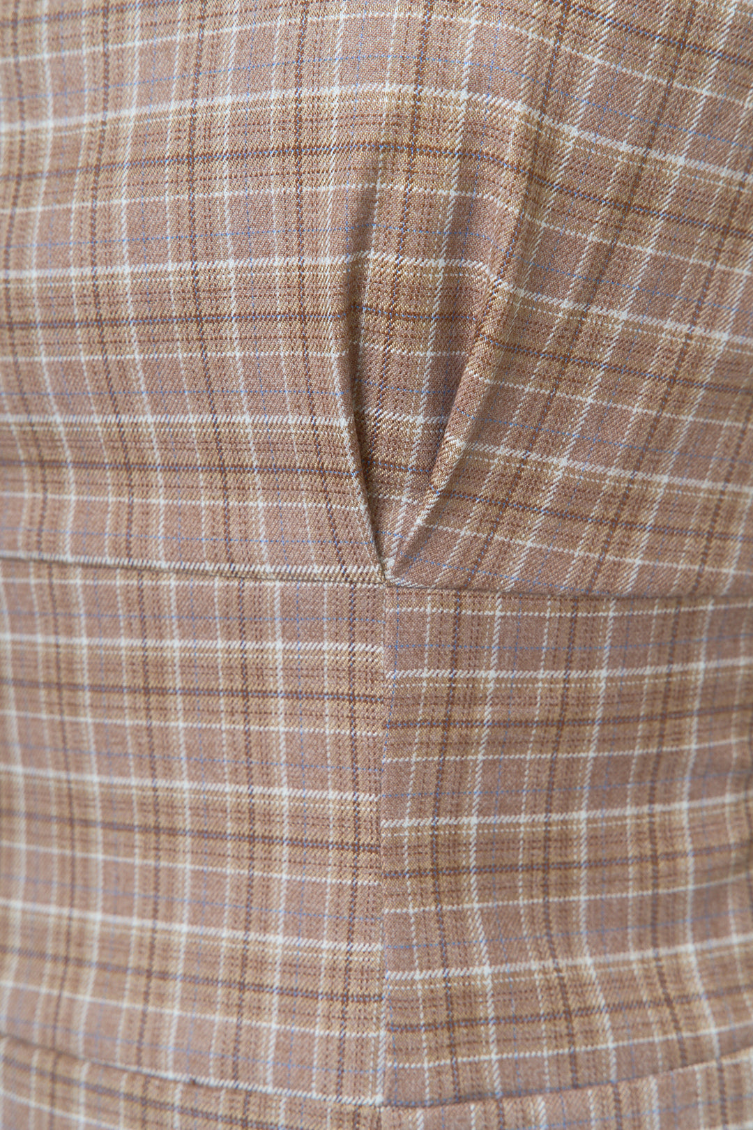 Ribbon shoulder check dress - MISTREASS