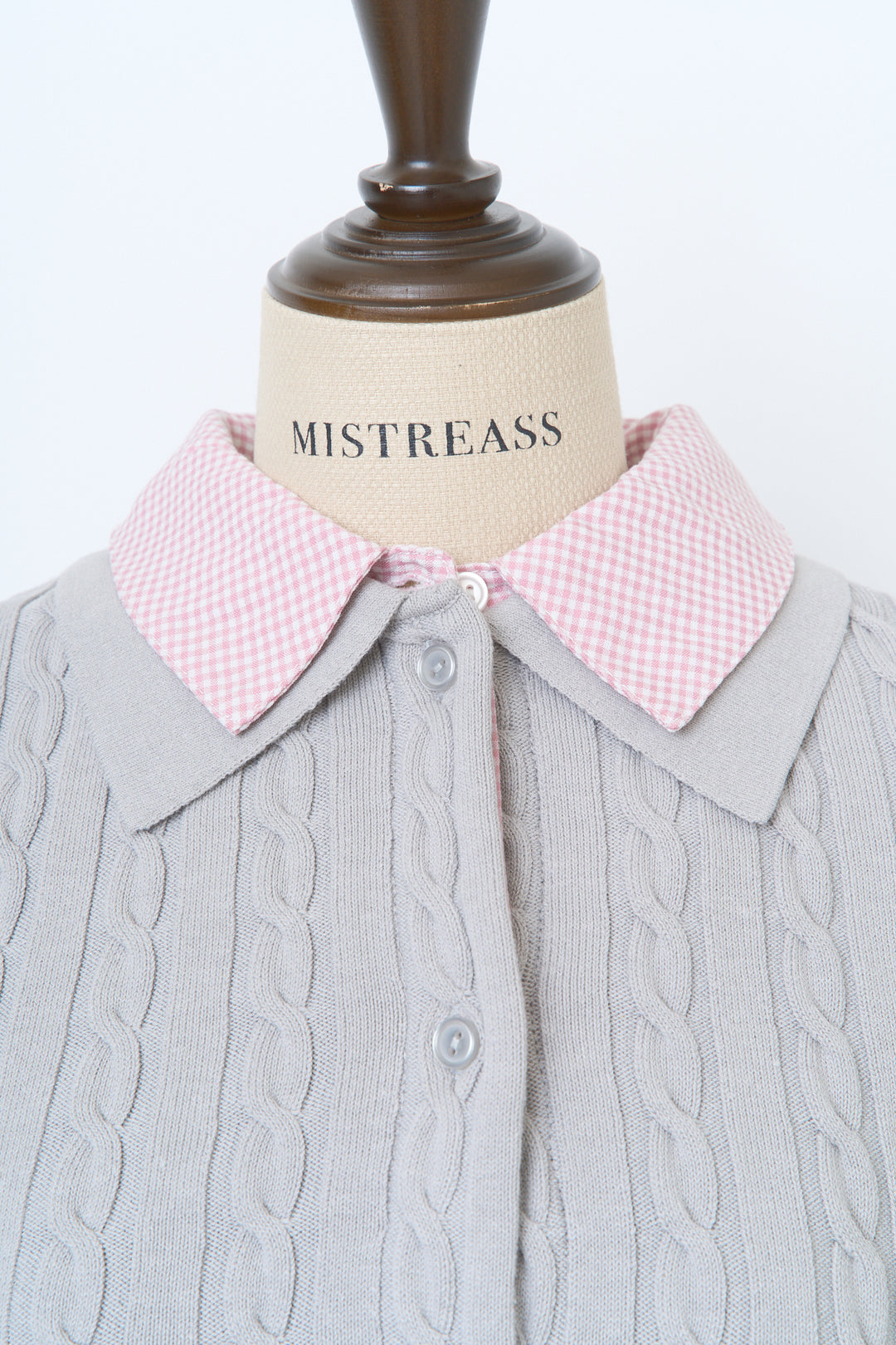 新品タグ付【ミストレアス】Gingham shirt layered knit Gingham shirt layered knit - MISTREASS