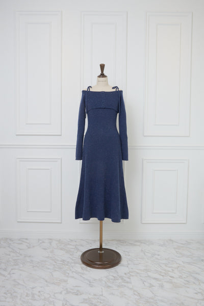 【2月上旬配送】Sparkling Knit Layered Dress