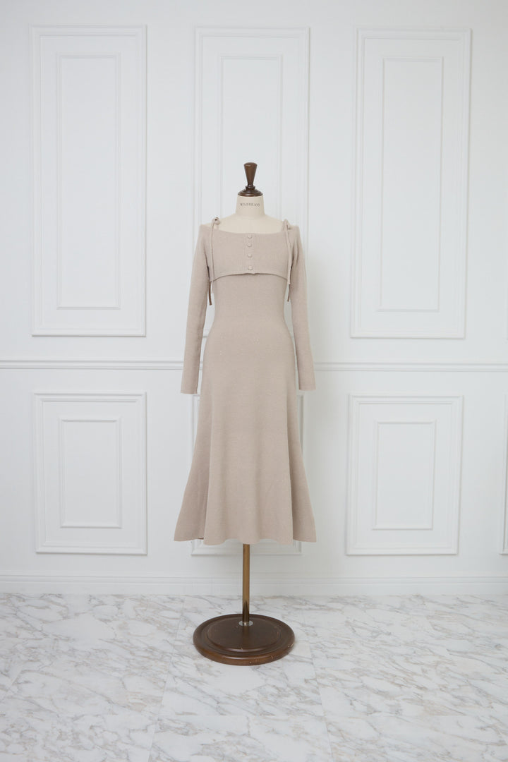 Sparkling Knit Layered Dress - MISTREASS