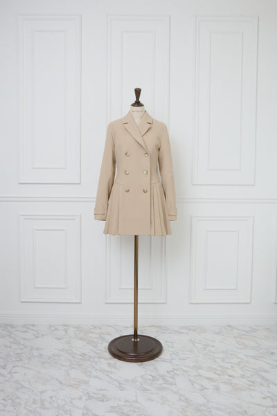 Pleated Dress Trench Coat