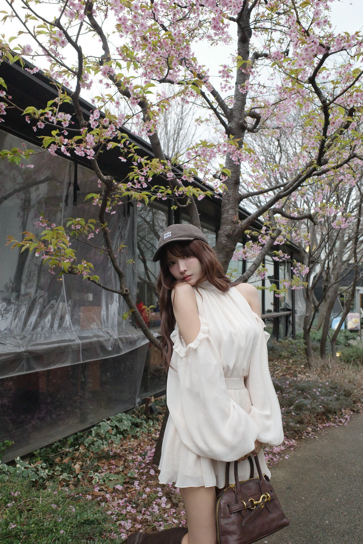 ワンピース MISTREASS Open Shoulder Chiffon Setup Open Shoulder Chiffon Setup - MISTREASS