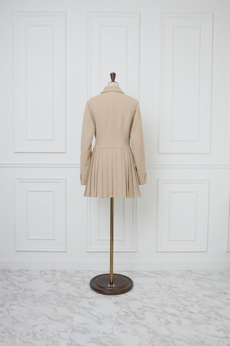 Pleated Dress Trench Coat