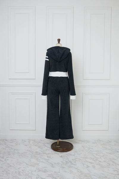 Bicolor Pile Hoodie & Long Pants