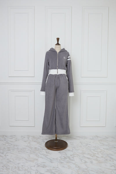 Bicolor Pile Hoodie & Long Pants