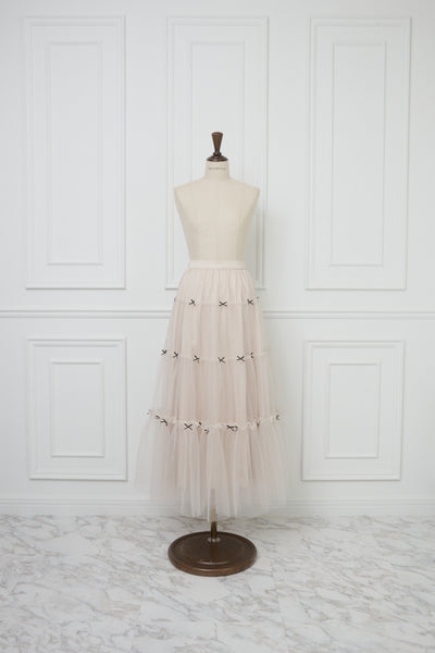 Mini Ribbon Volume Tulle Tiered Skirt