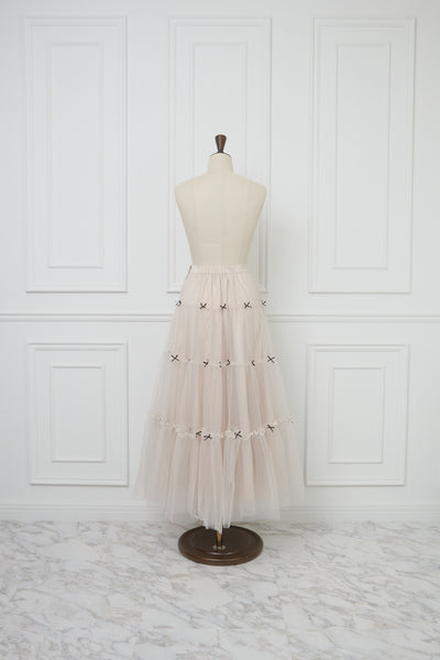 Mini Ribbon Volume Tulle Tiered Skirt