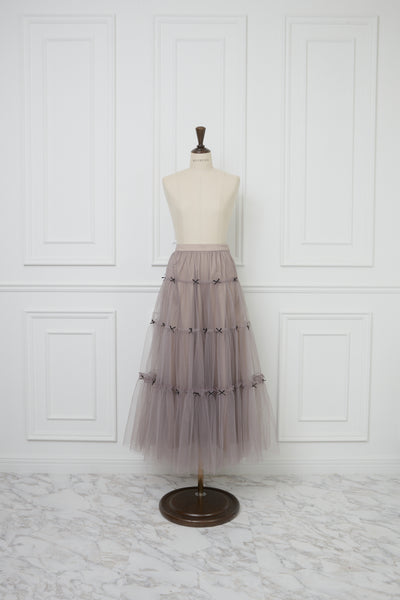 Mini Ribbon Volume Tulle Tiered Skirt