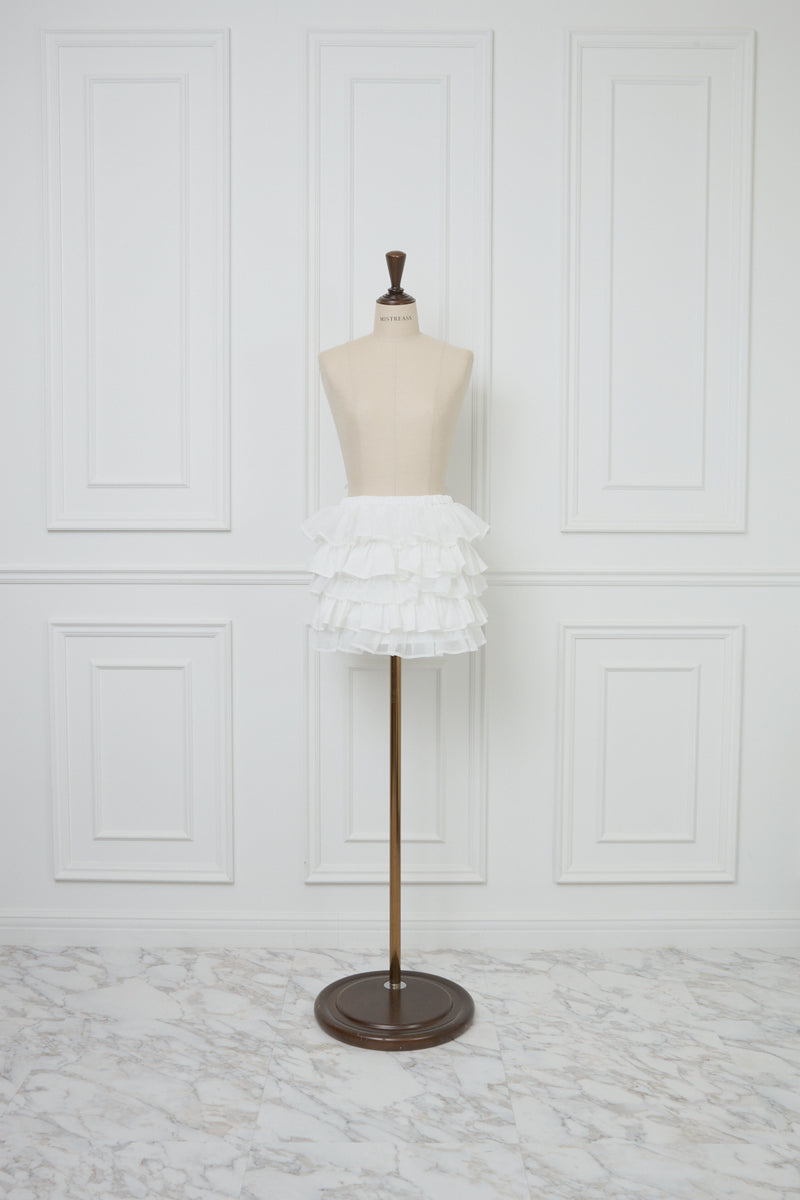 Volume Frilly Tiered Mini Skirt