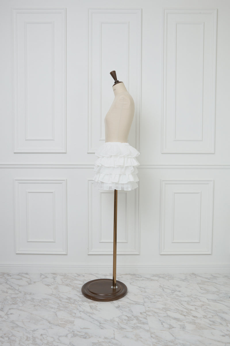 Volume Frilly Tiered Mini Skirt