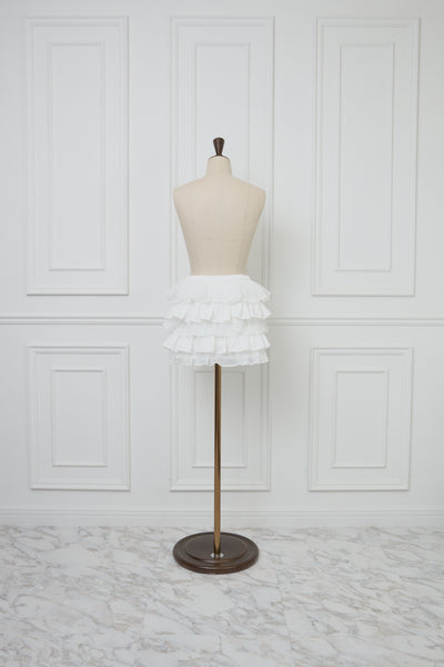 Volume Frilly Tiered Mini Skirt