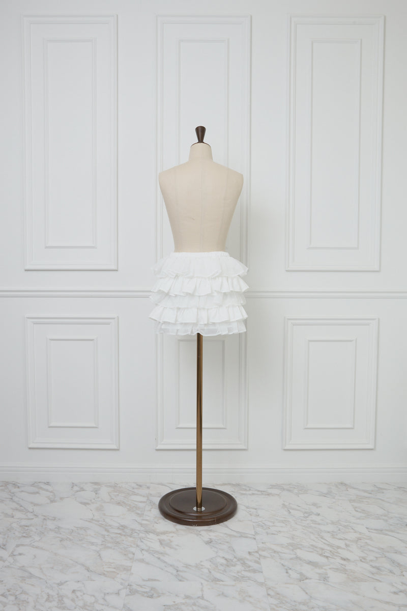 Volume Frilly Tiered Mini Skirt