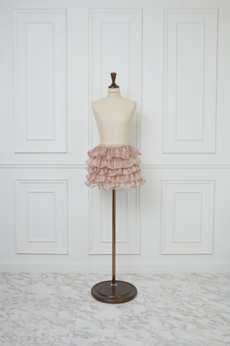 Volume Frilly Tiered Mini Skirt