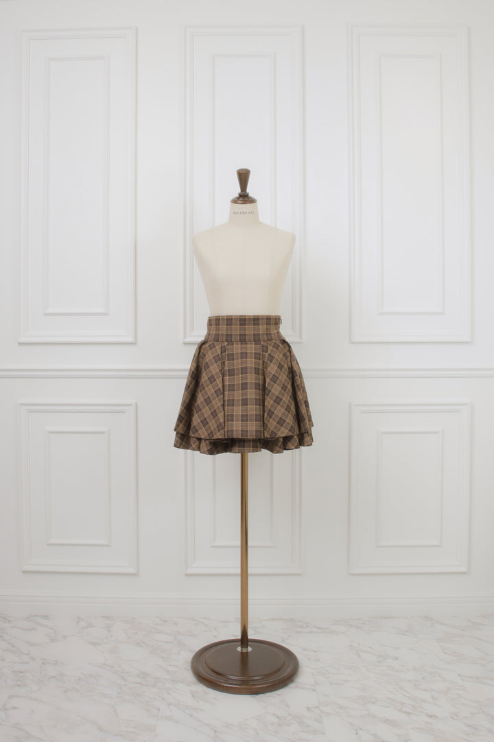Plaid Tiered High Waist Mini Skirt - MISTREASS