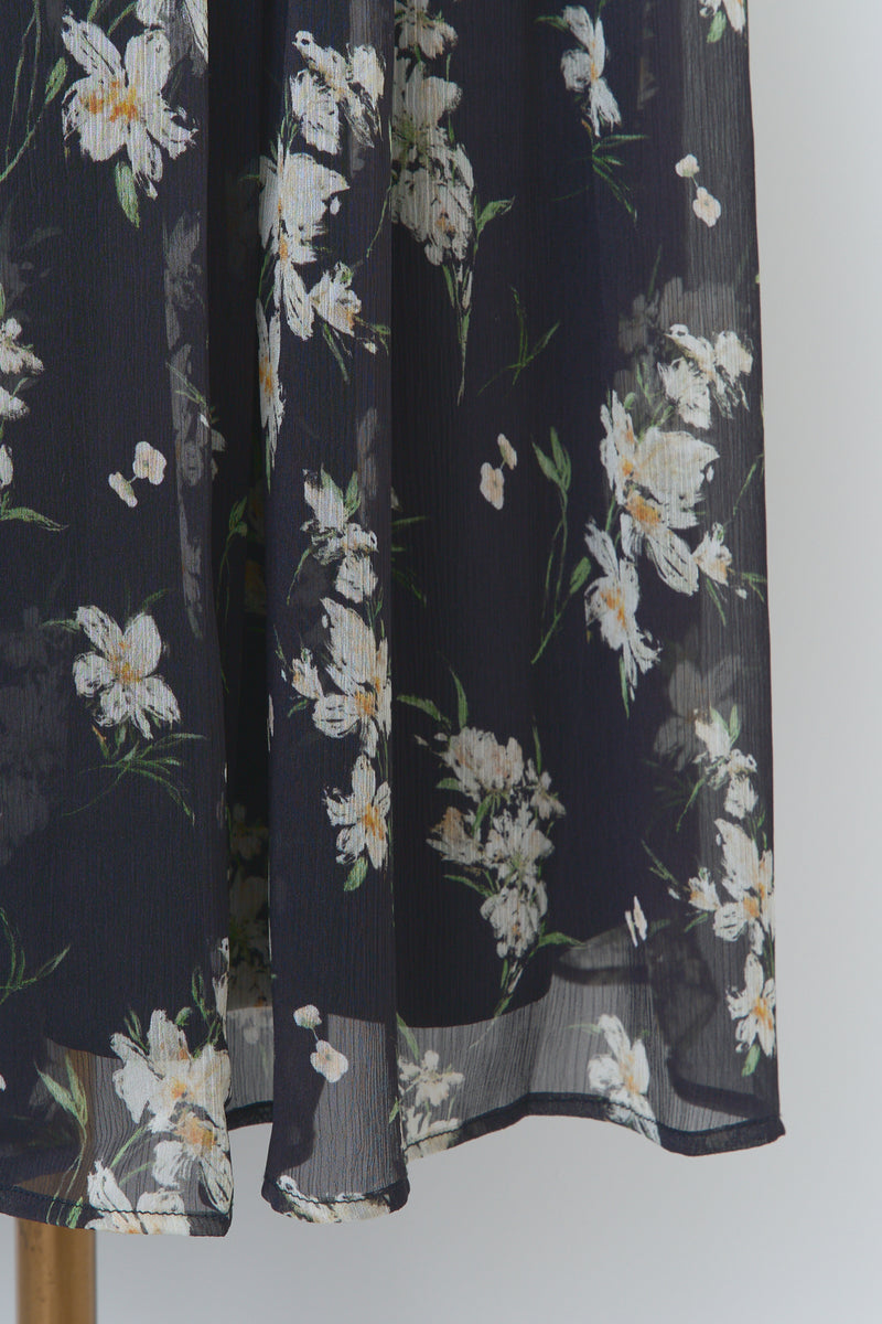 Frill Sleeve Flower Dress - MISTREASS