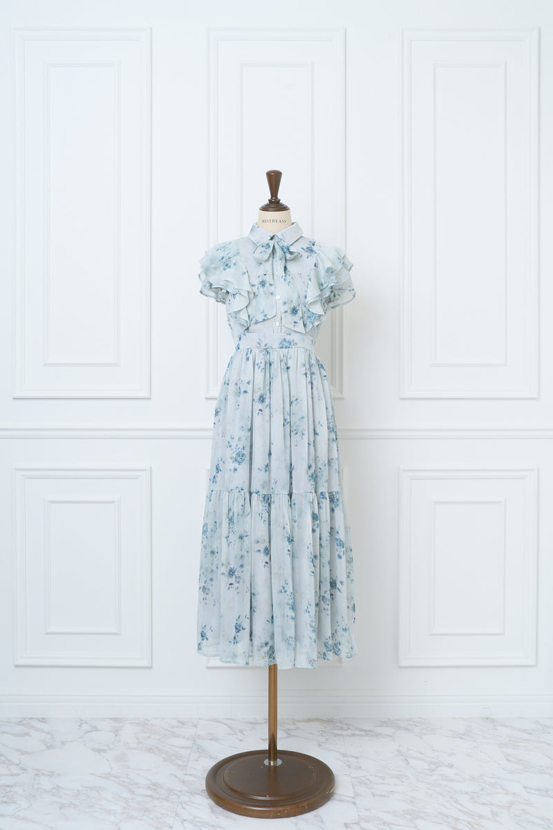 Frill Sleeve Flower Dress - MISTREASS