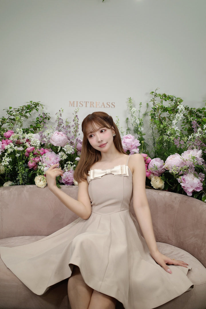 ミストレアス Front Ribbon Camisole Mini Dress Front Ribbon Camisole Mini Dress - MISTREASS