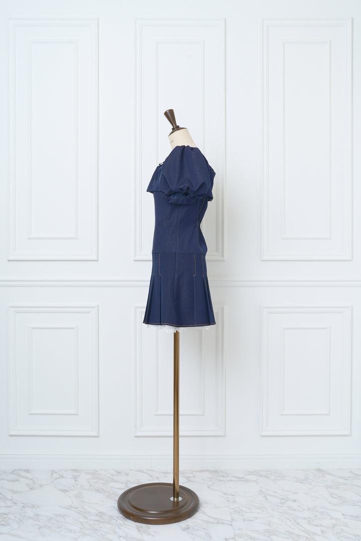 Denim-like Mini Dress - MISTREASS