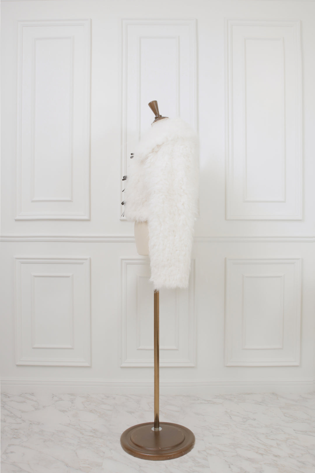 Poodle Fur Ribbon Short blouson - MISTREASS