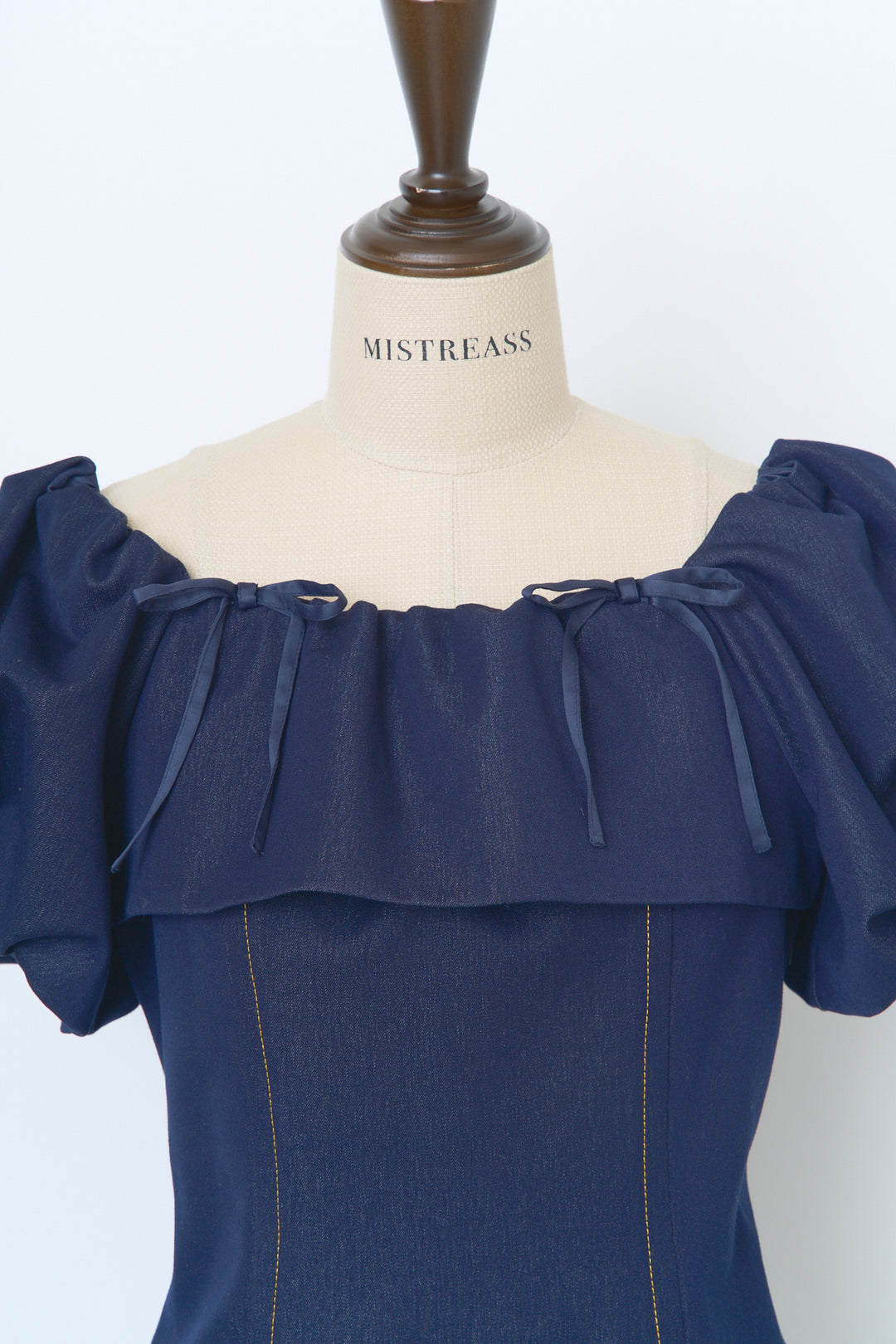 Denim-like Mini Dress - MISTREASS