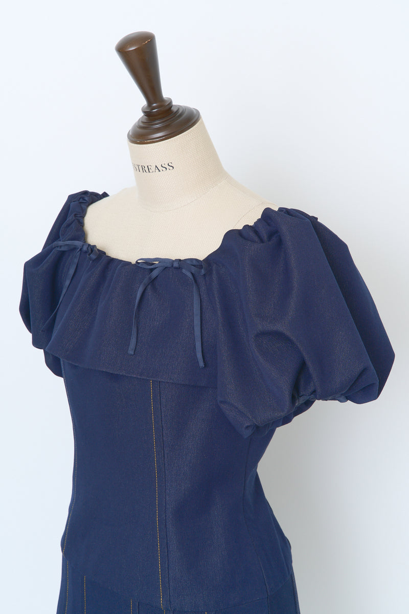 Denim-like Mini Dress - MISTREASS