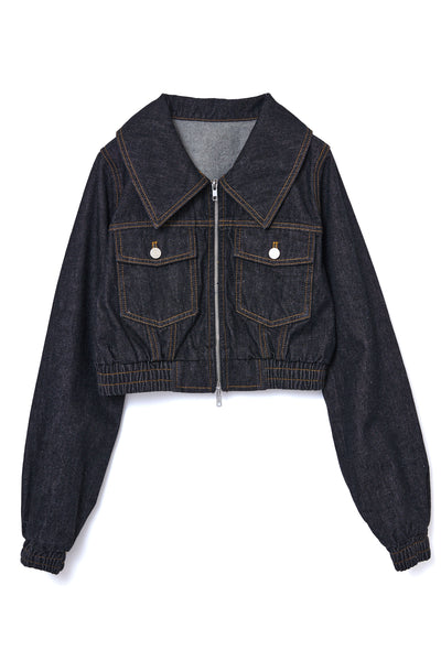 Denim Blouson & Balloon Skirt Set