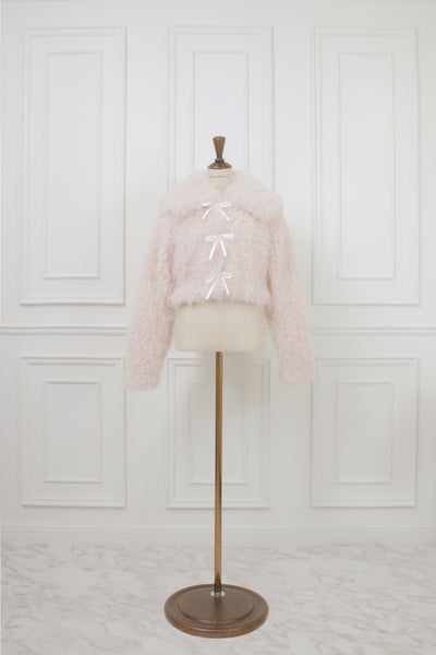 Poodle Fur Ribbon Short blouson