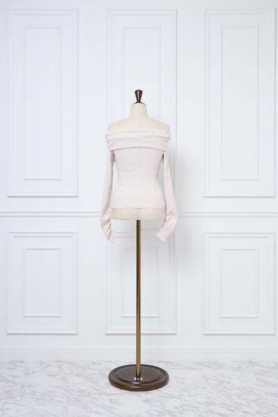 【10月上旬配送】Petal Charm Off-Shoulder Knit