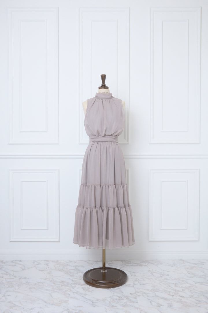 ミストレアス Sheer Shiny Gather Tiered Dress Sheer Shiny Gather Tiered Dress - MISTREASS