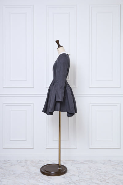 【10月上旬配送】 Side Volume Contrast Collar Dress