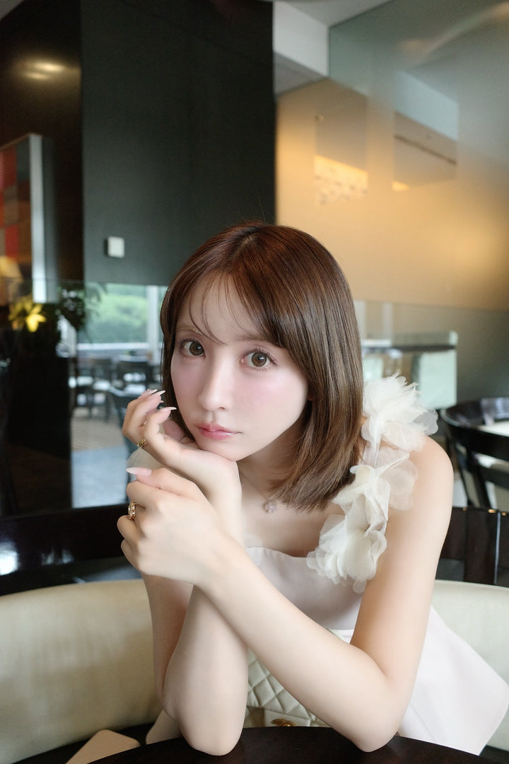 トップス MISTREASS 3D-Flower Strap Peplum Tunic 3D-Flower Strap Peplum Tunic - MISTREASS