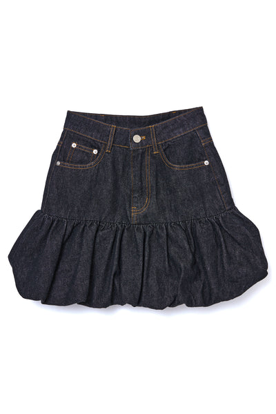 Denim Blouson & Balloon Skirt Set