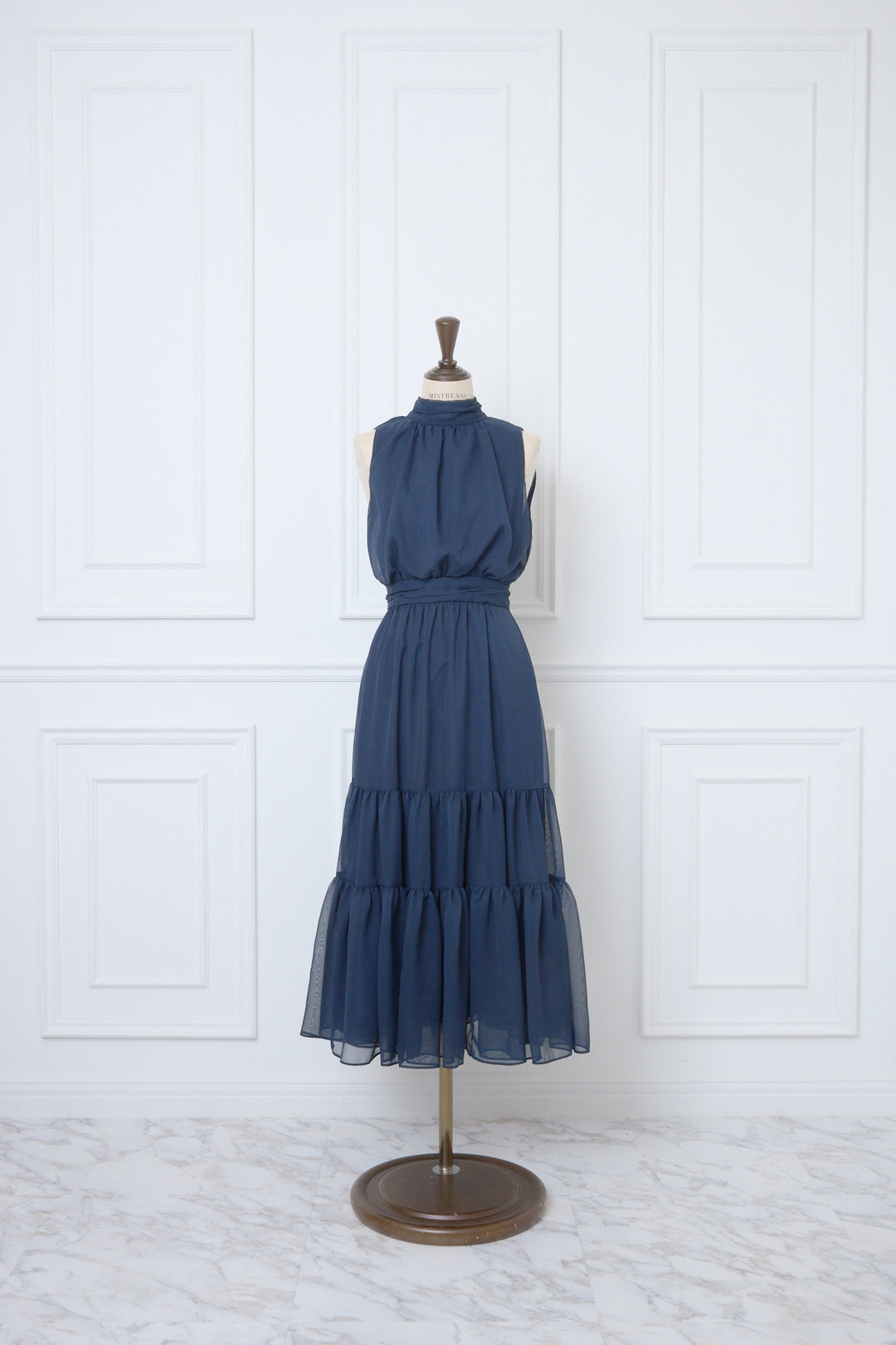 Sheer Shiny Gather Tiered Dress - MISTREASS