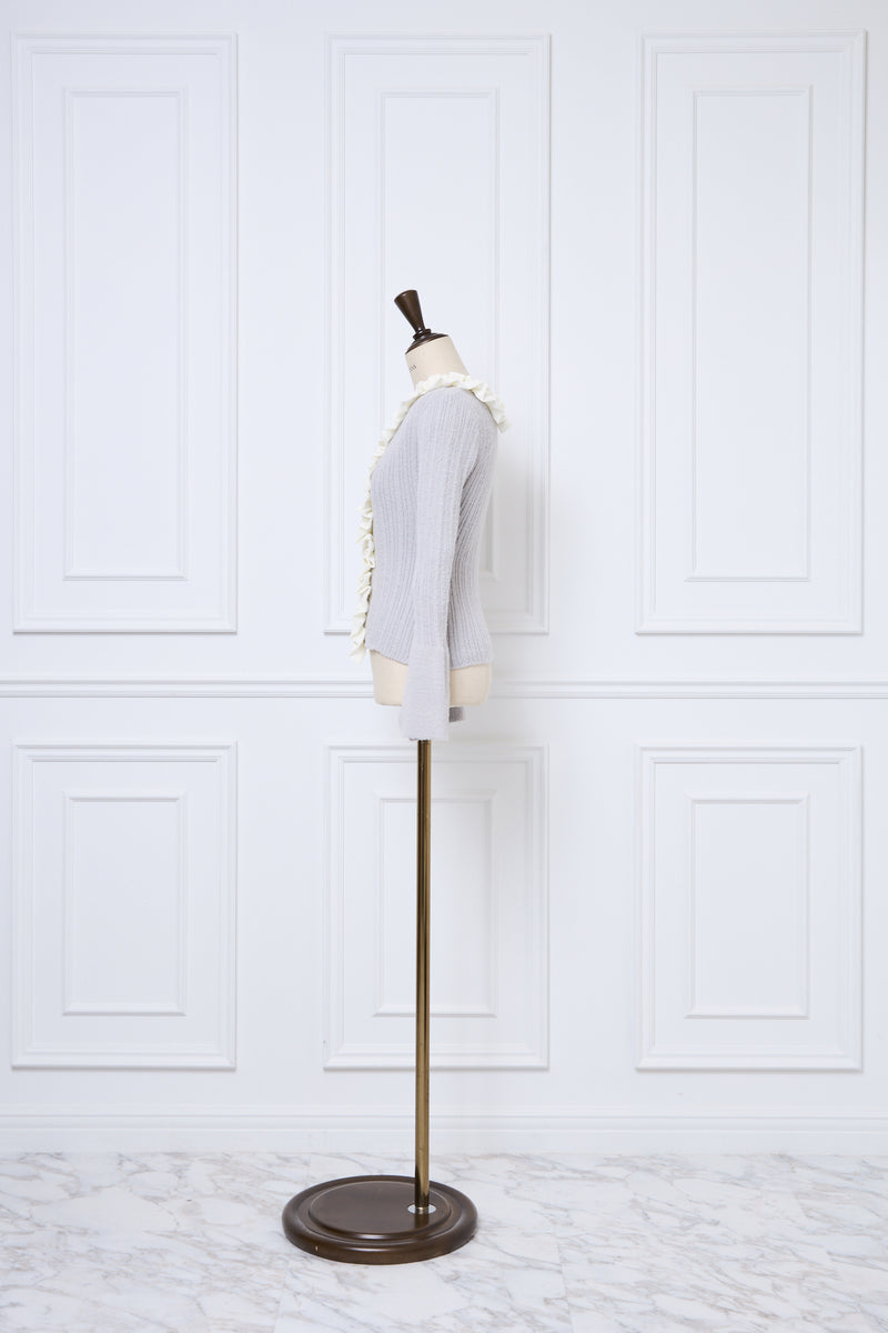 【10月上旬配送】Romantic Ruffle Knit Cardigan