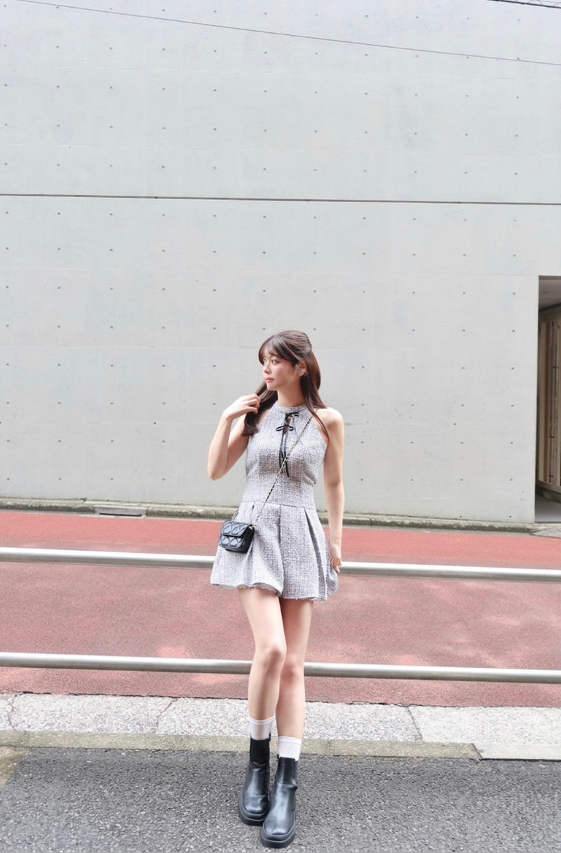 ミストレアス American Sleeve Tweed Dress American Sleeve Tweed Dress - MISTREASS