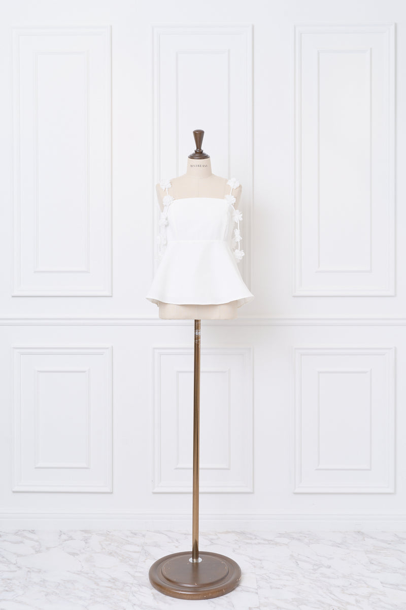 Flower Strap Peplum Camisole - MISTREASS
