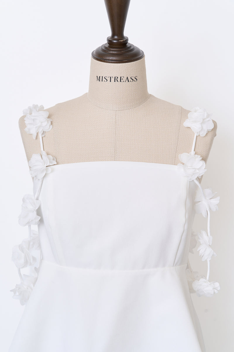 Flower Strap Peplum Camisole - MISTREASS