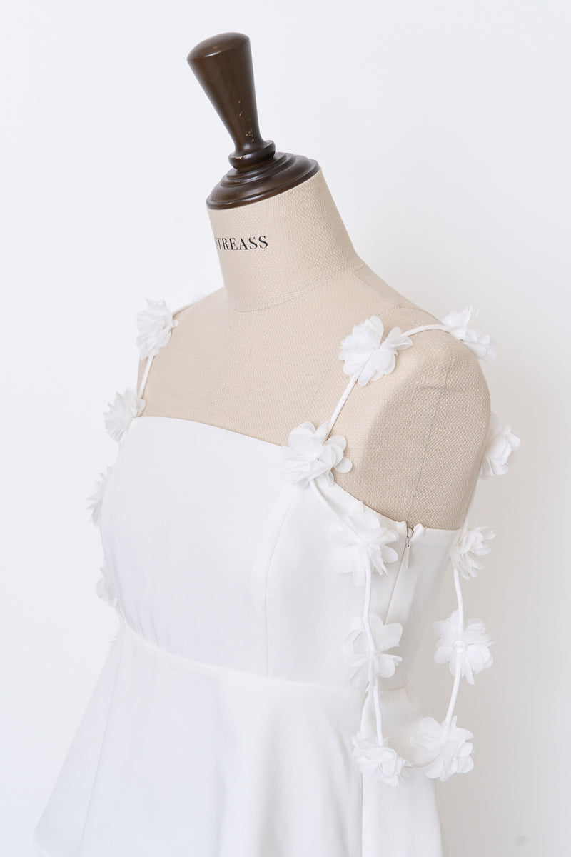 Flower Strap Peplum Camisole - MISTREASS