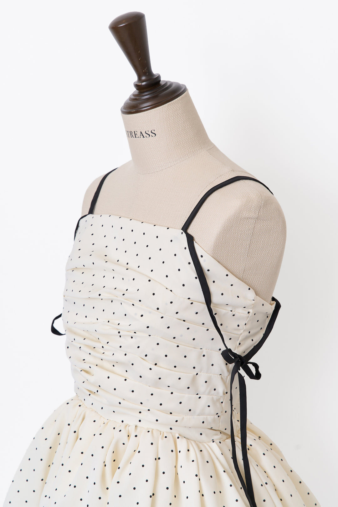 Polka Dot Peplum Ribbon Top - MISTREASS