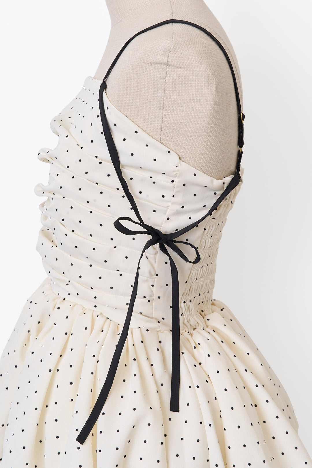 トップス mistreass Polka Dot Peplum Ribbon Top 再入荷：7月中旬配送】Polka Dot Peplum Ribbon Top - MISTREASS