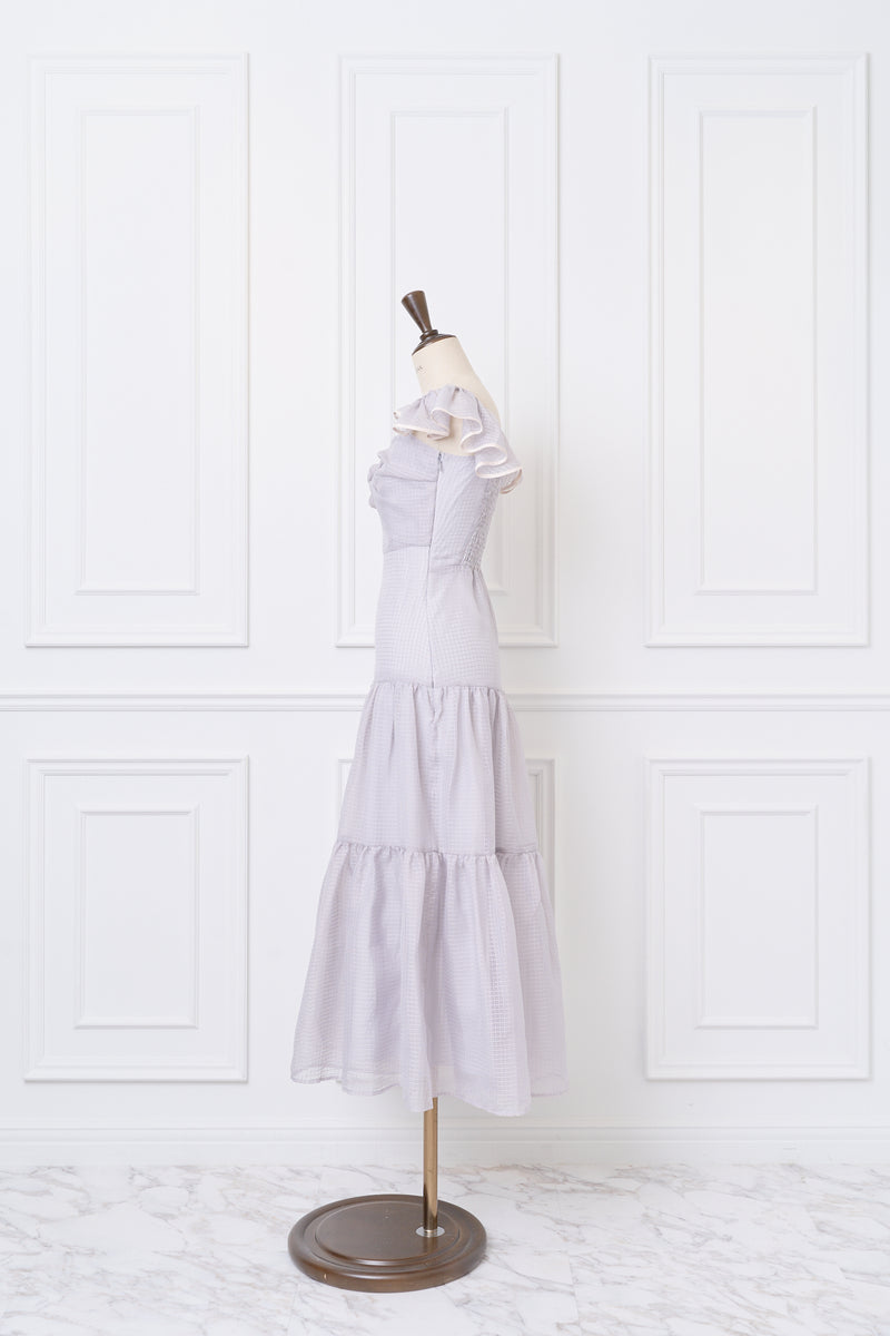 Sheer Gingham Tiered Dress - MISTREASS