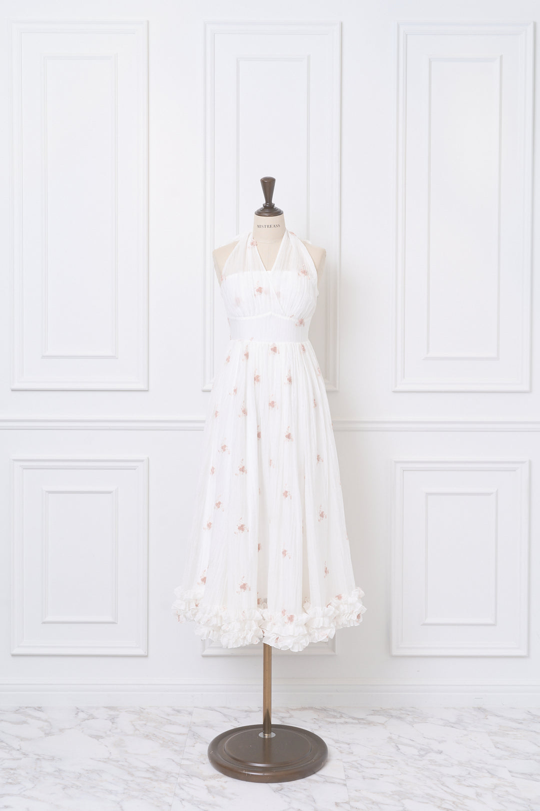 Blooming Veil Halter Dress - MISTREASS