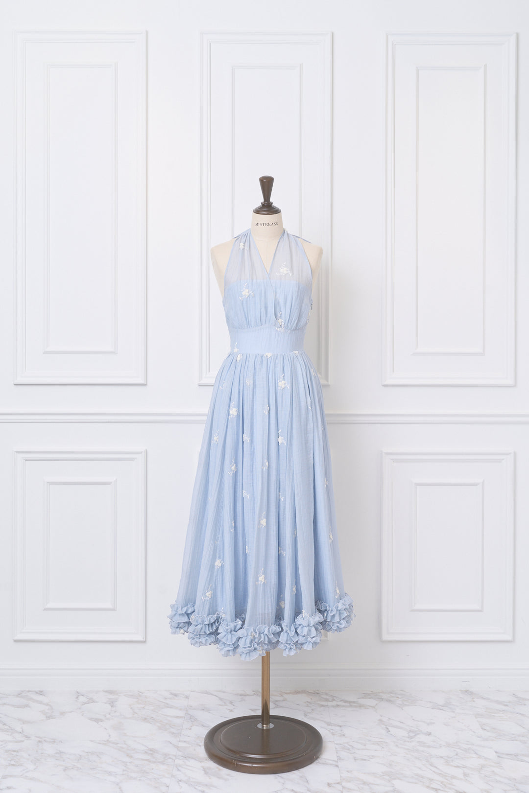 Blooming Veil Halter Dress - MISTREASS