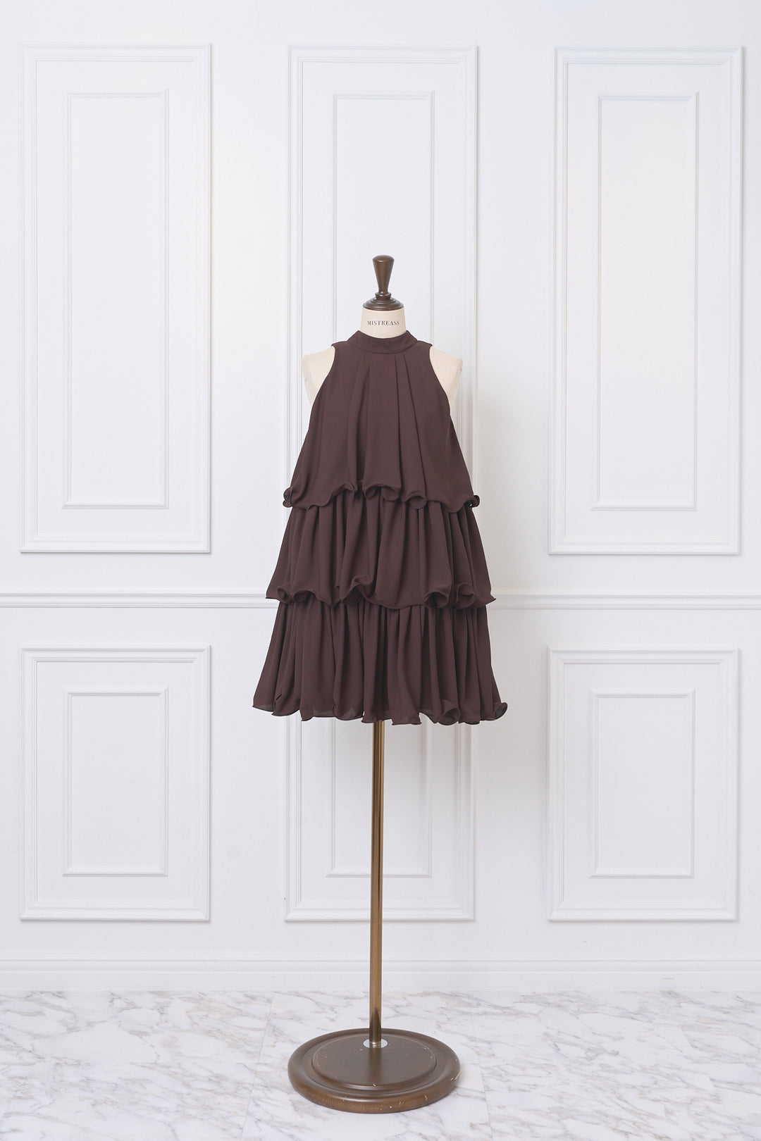 MISTREASS RomanticSheerFrillSkirtアイボリー Romantic Ruffle Mini Dress - MISTREASS