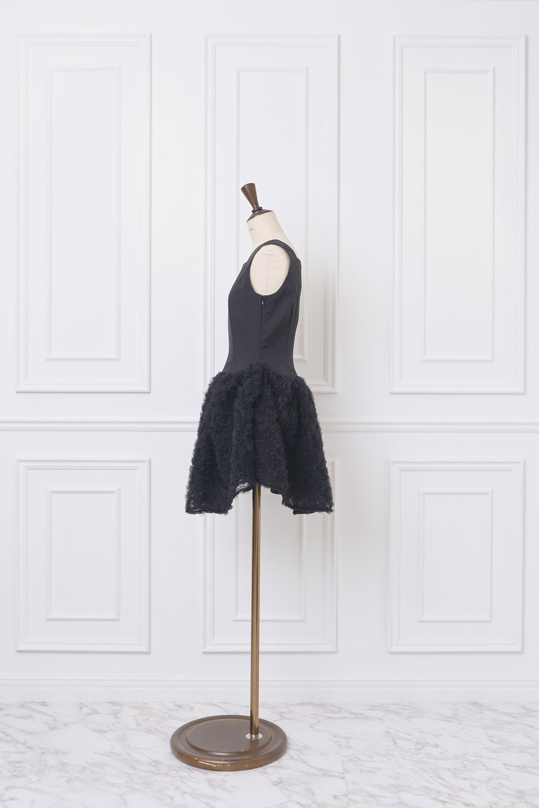 ワンピース Ballerina dot tulle docking mini dress Floral Tulle Docking Mini Dress - MISTREASS