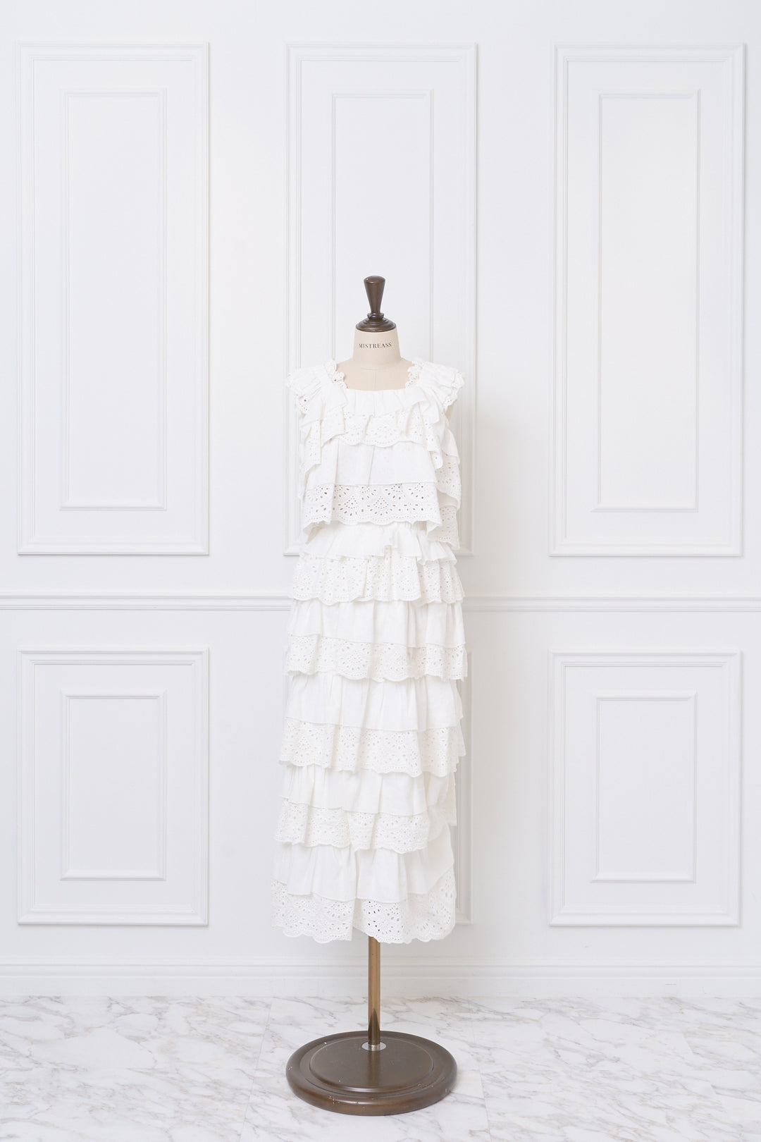 ワンピース MISTREASS Luxe Cotton Lace Tiered Set-Up Luxe Cotton Lace Tiered Set-Up - MISTREASS