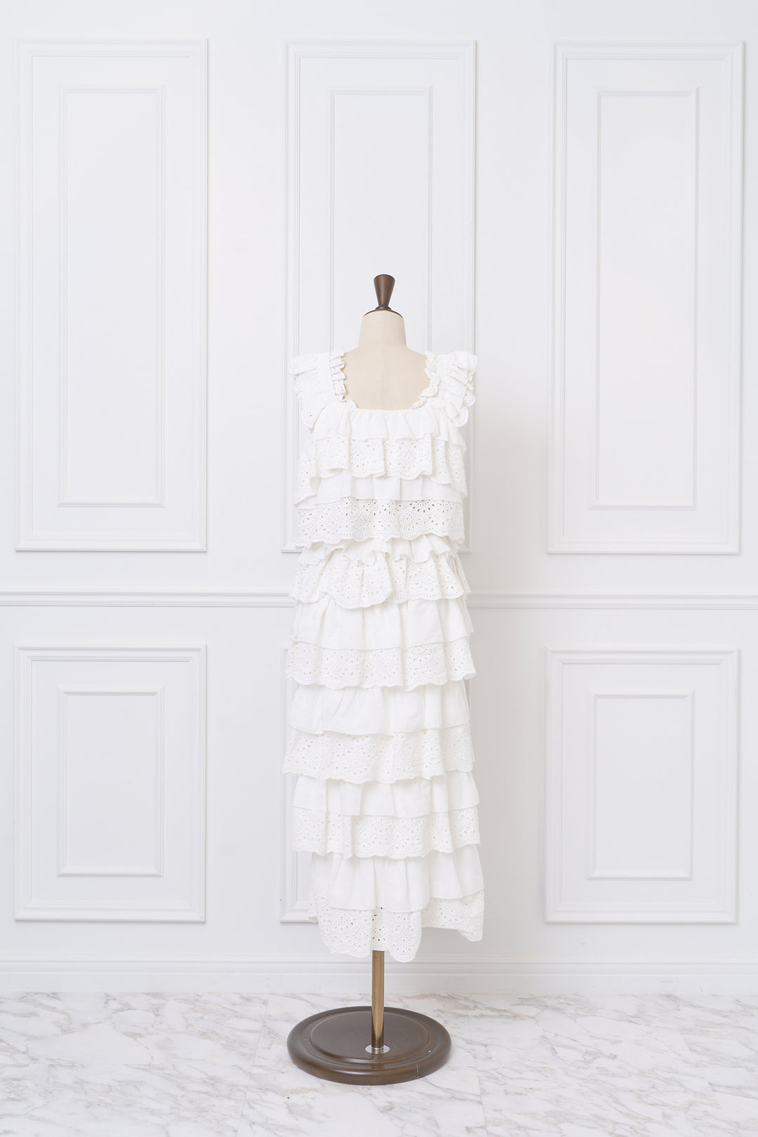 ワンピース MISTREASS Luxe Cotton Lace Tiered Set-Up Luxe Cotton Lace Tiered Set-Up - MISTREASS