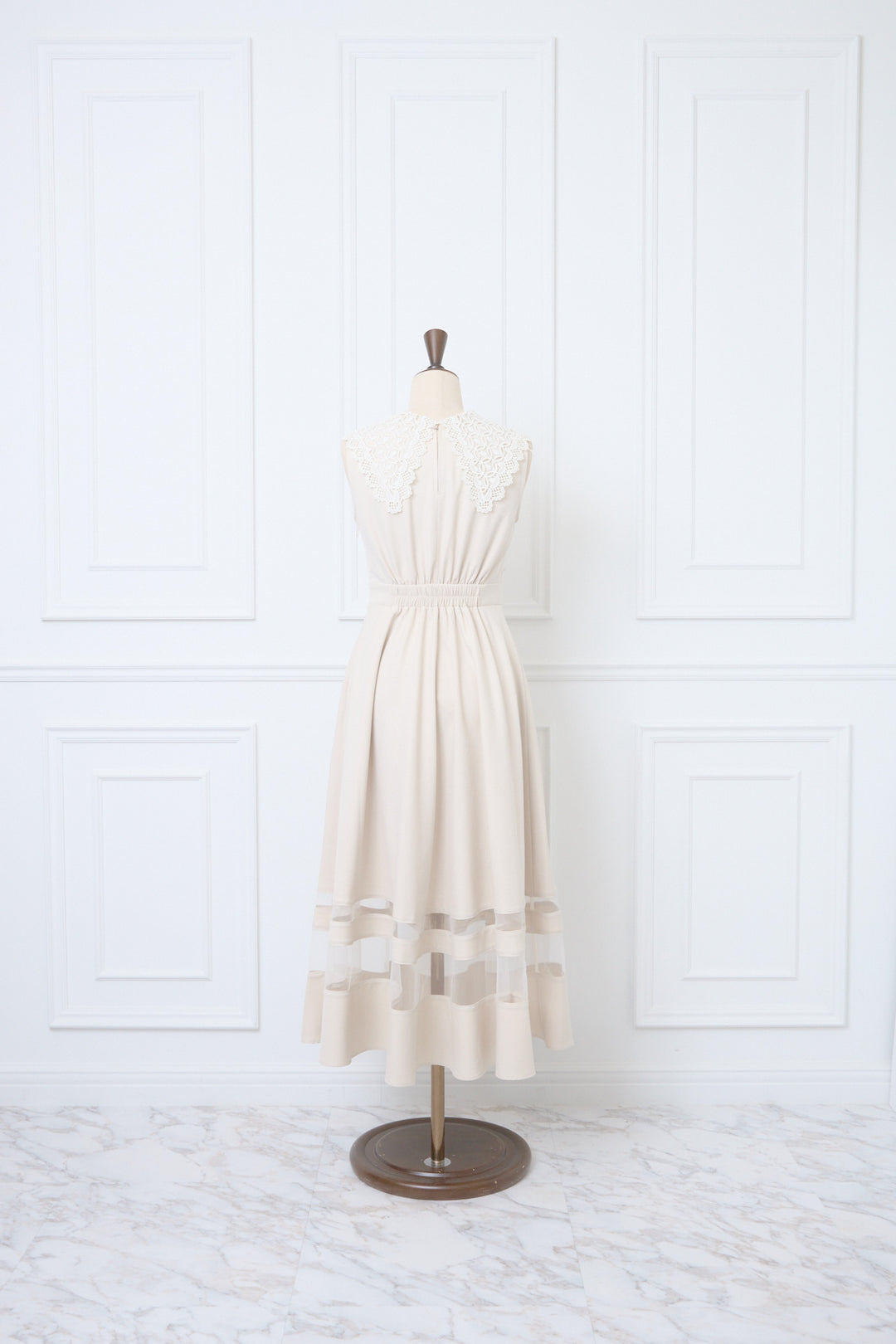 ワンピース MISTREASS Race Collar Sleeveless Dress Lace Collar Sleeveless Dress - MISTREASS