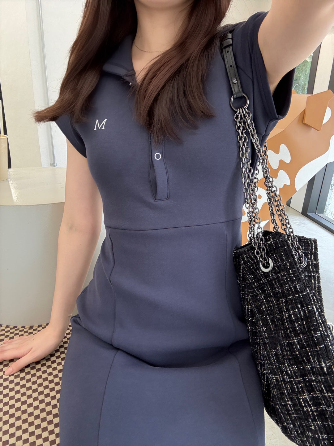 ミストレアスDouble Jersey Back Open Hood Dress Double Jersey Back Open Hood Dress - MISTREASS